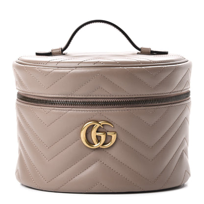 Gucci Calfskin Matelasse GG Marmont Vanity Cosmetic Case Porcelain Rose 1 of 10