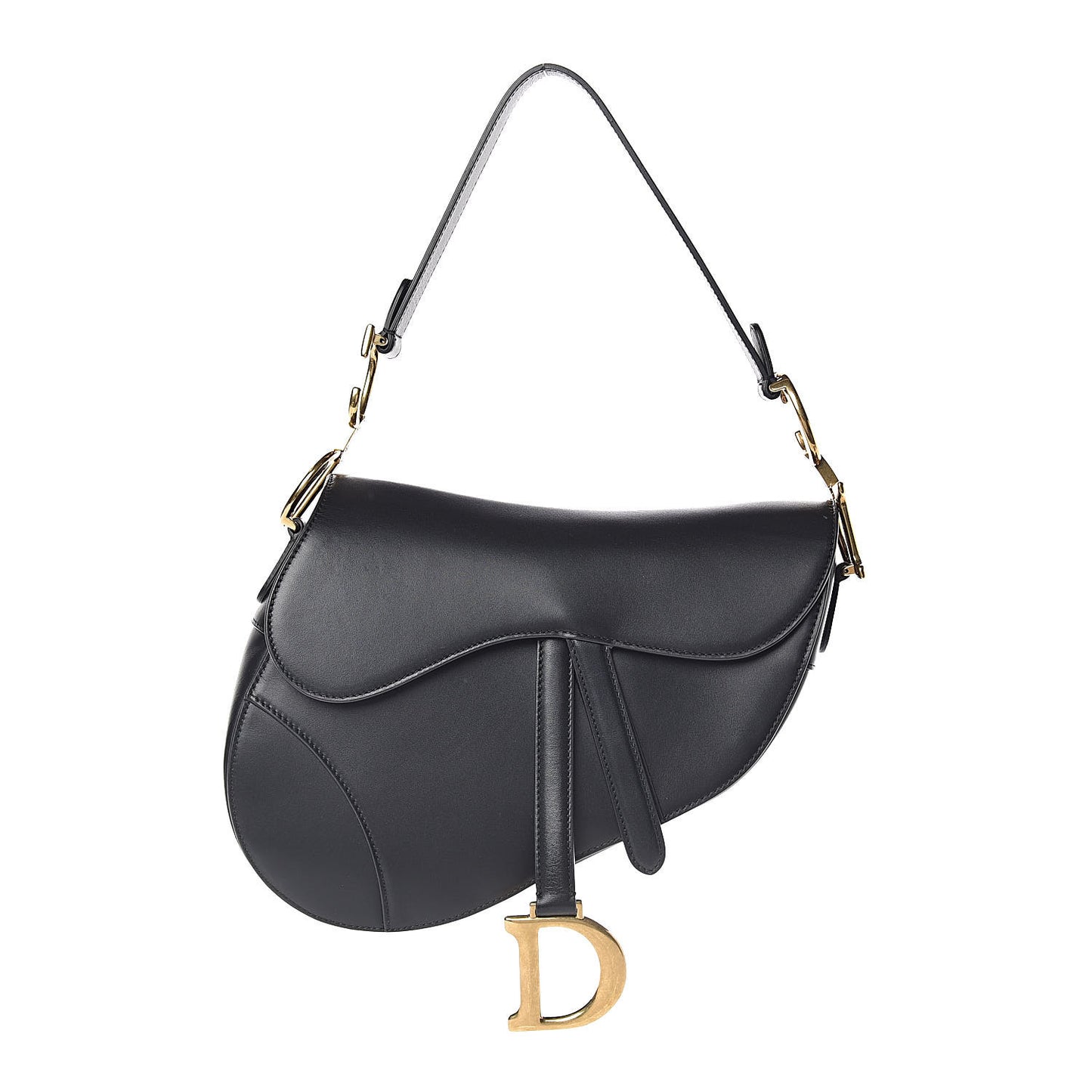 Calfskin Saddle Bag Black