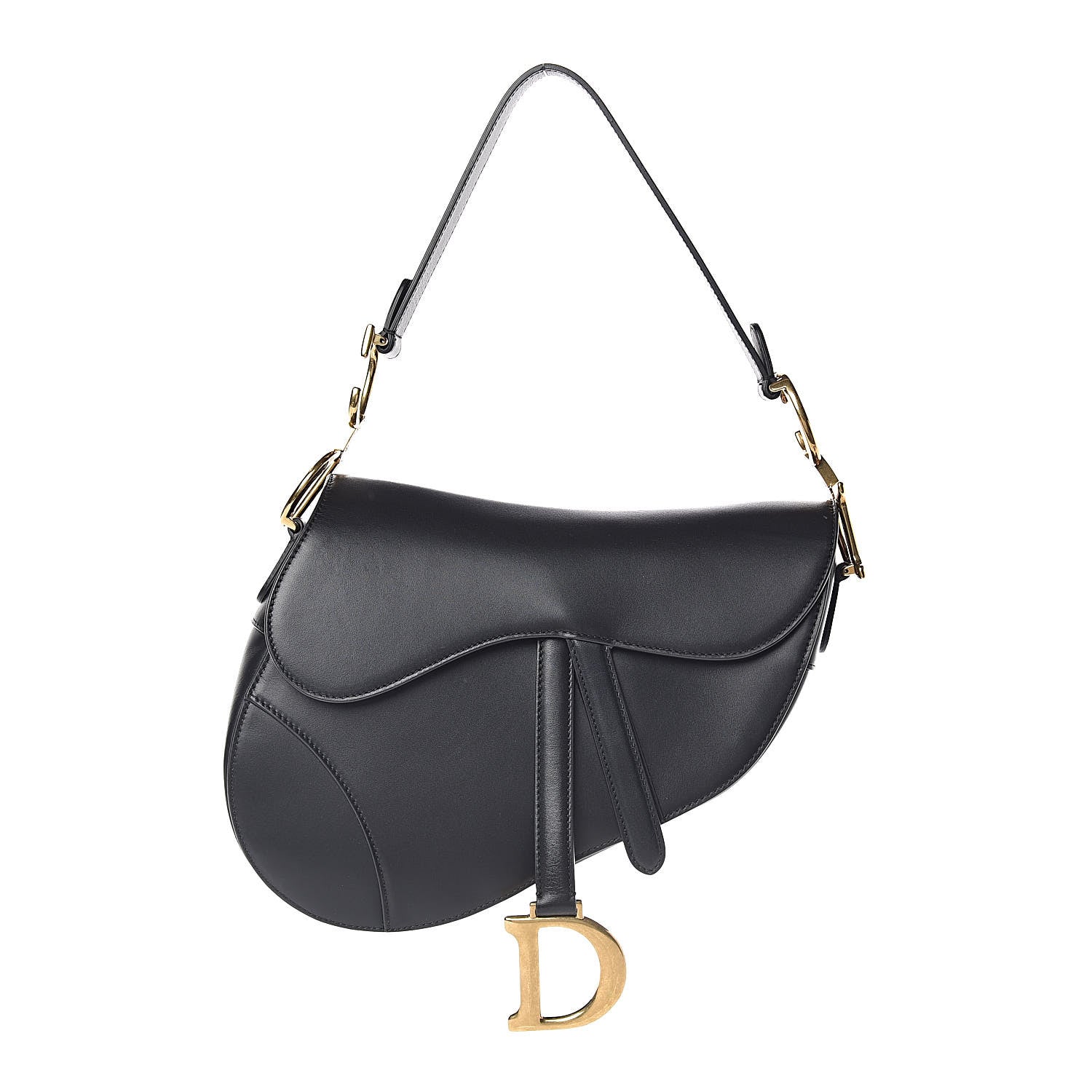 Christian Dior Calfskin Saddle Bag Black 1 of 10