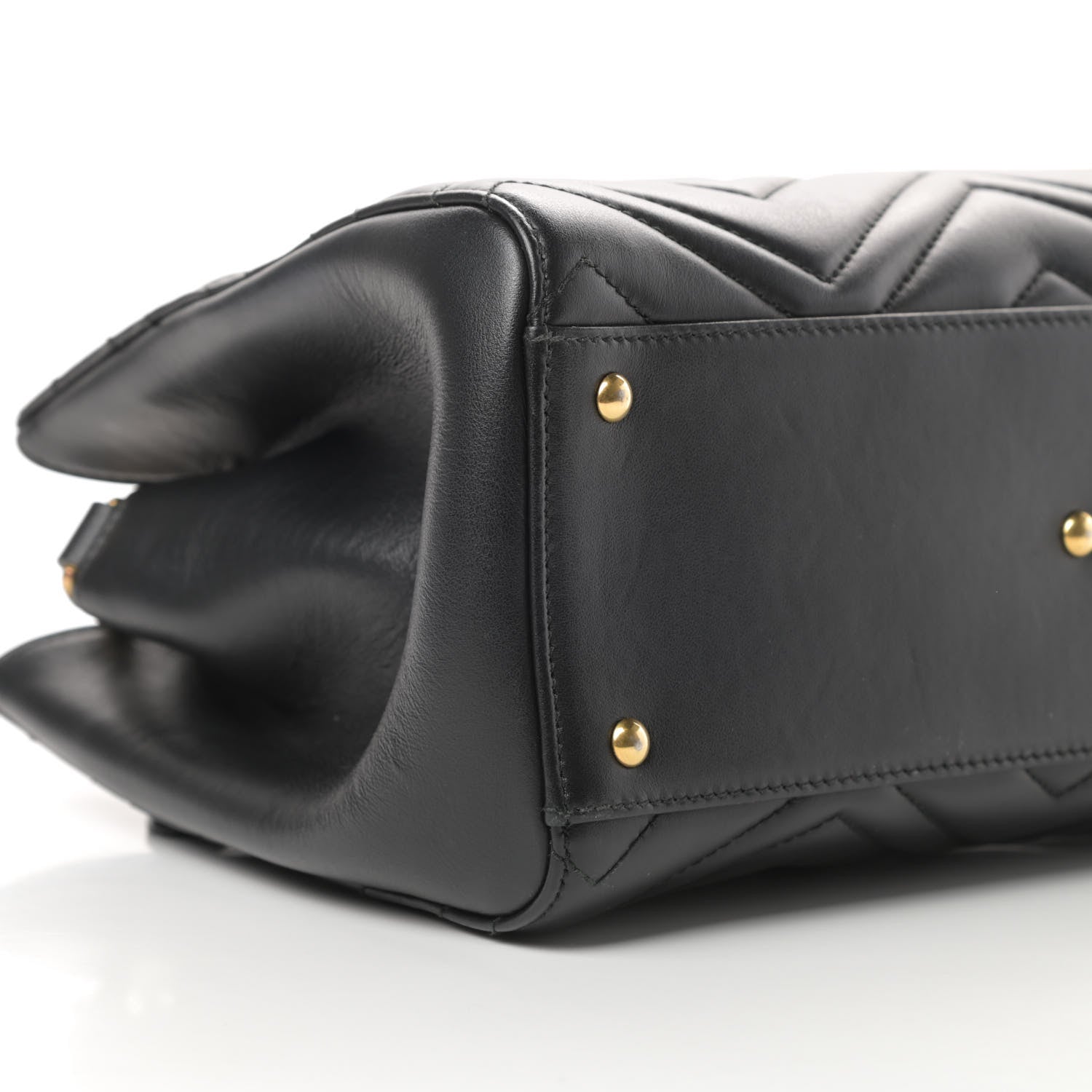 Gucci Calfskin Matelasse Small GG Marmont Tote Black 9 of 11