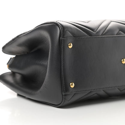 Gucci Calfskin Matelasse Small GG Marmont Tote Black 9 of 11
