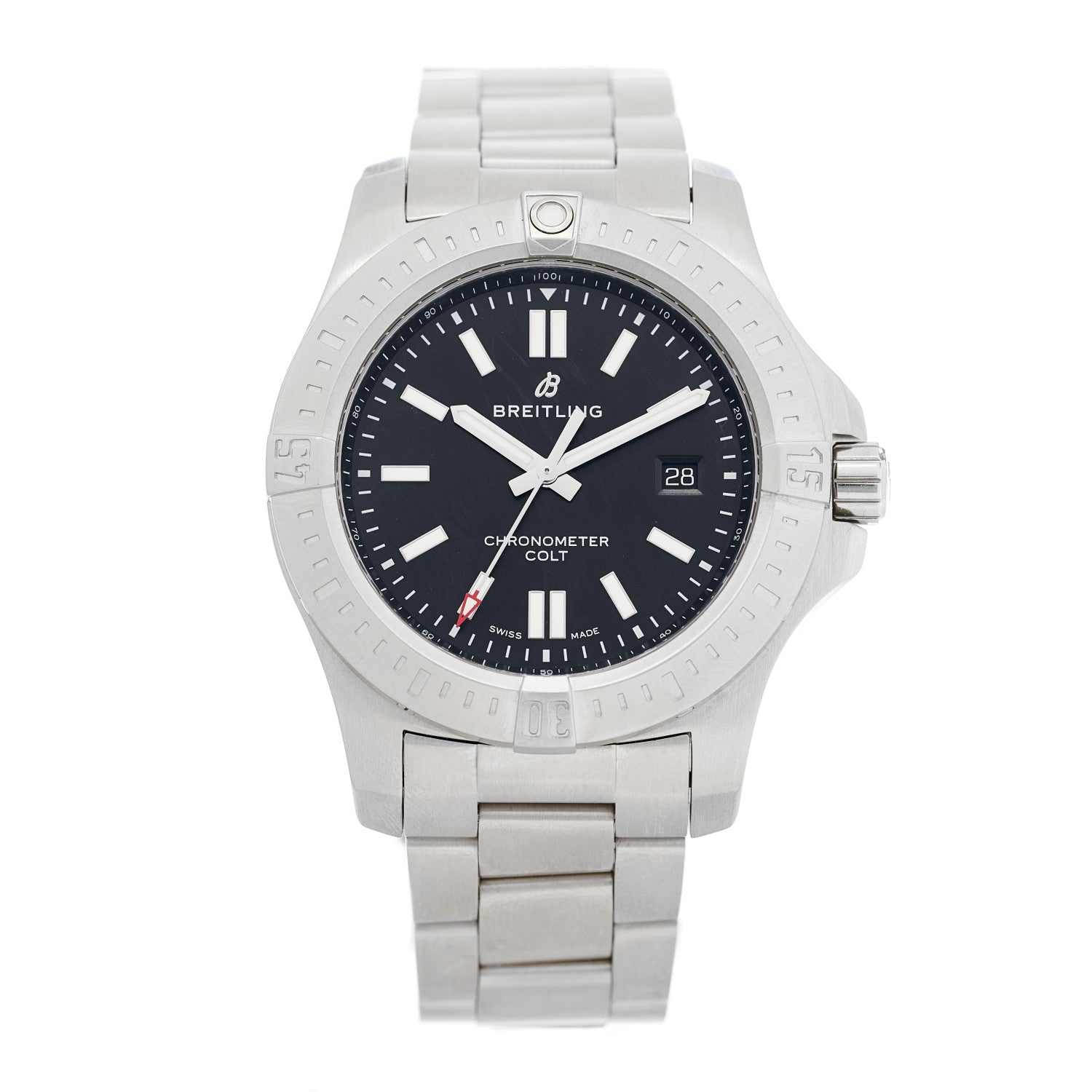 Breitling Stainless Steel 44mm Colt Automatic Watch Black A17388 1 of 4