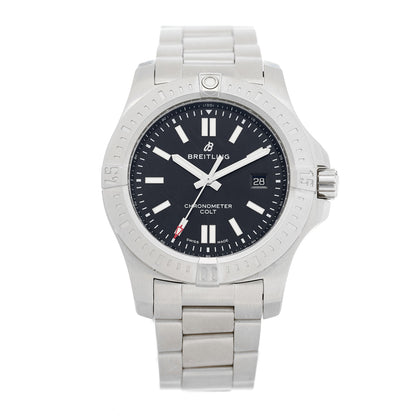 Breitling Stainless Steel 44mm Colt Automatic Watch Black A17388 1 of 4