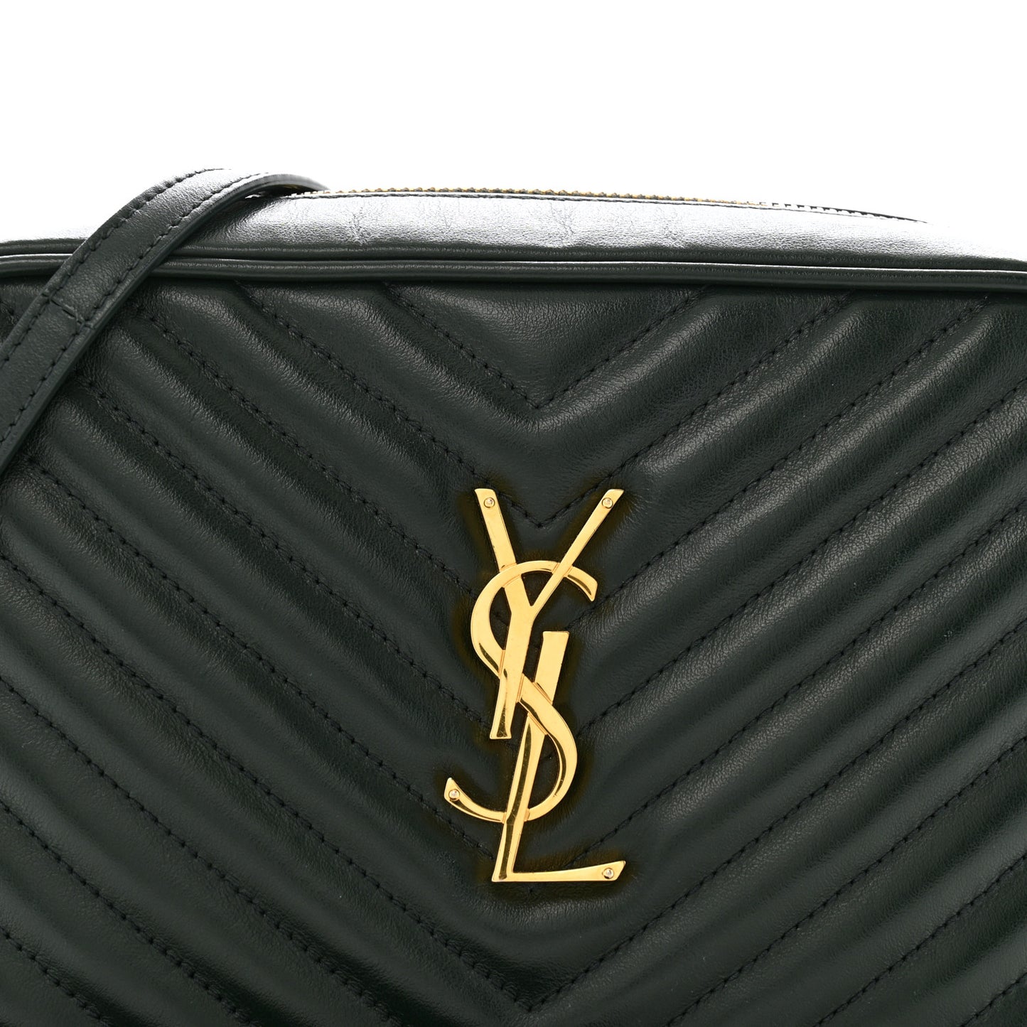 Calfskin Matelasse Monogram Lou Camera Bag Vert Fonce