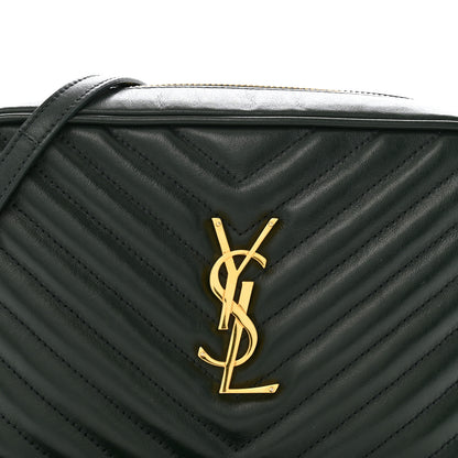 Saint Laurent Calfskin Matelasse Monogram Lou Camera Bag Vert Fonce 8 of 10