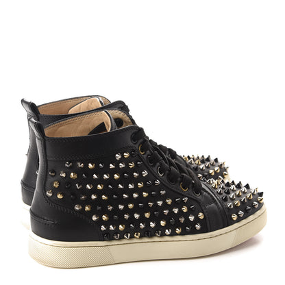 Christian Louboutin Calfskin Womens Louis Spikes Flat Sneakers 37 Black Multi 4 of 9