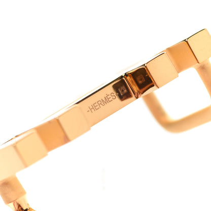 Hermes Swift Epsom Lacquered Metal 13mm Au Carre Double H Belt 70 White Black 5 of 8