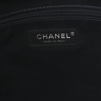 Chanel Mixed Fibers Large Shopping Bag Blue Beige 6 of 10
