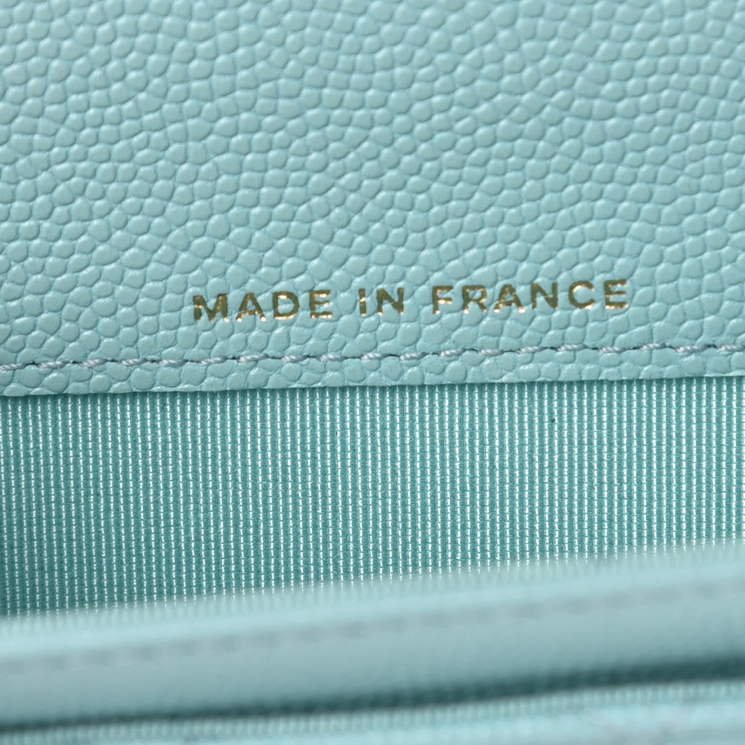 Chanel Caviar Quilted Card Holder Light Blue 7 of 9