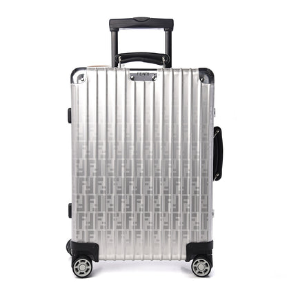 Fendi X RIMOWA Aluminum FF Print Roll Away Carry On Luggage Silver 1 of 15