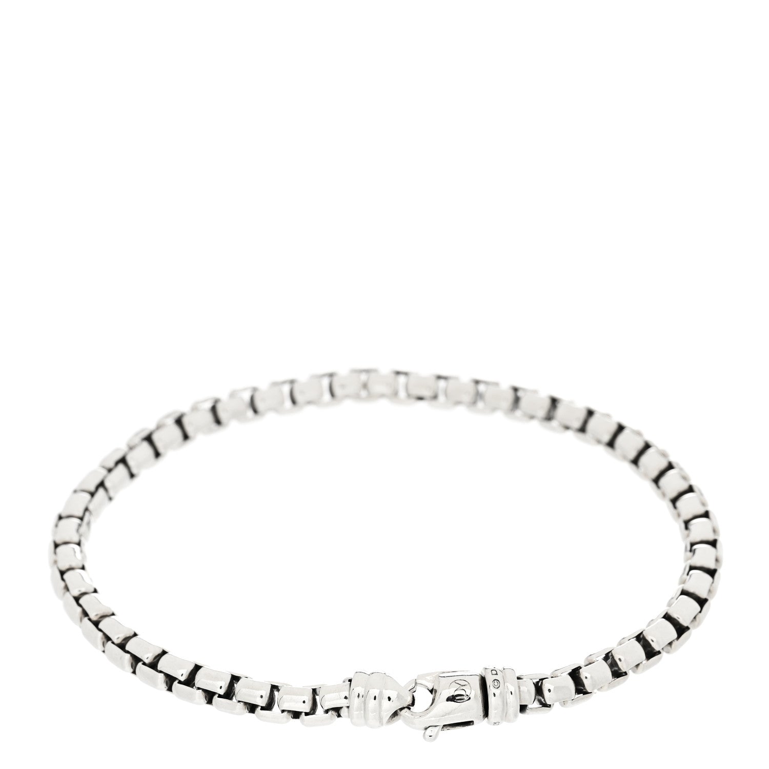 David Yurman Sterling Silver 7mm Box Chain Bracelet 2 of 5