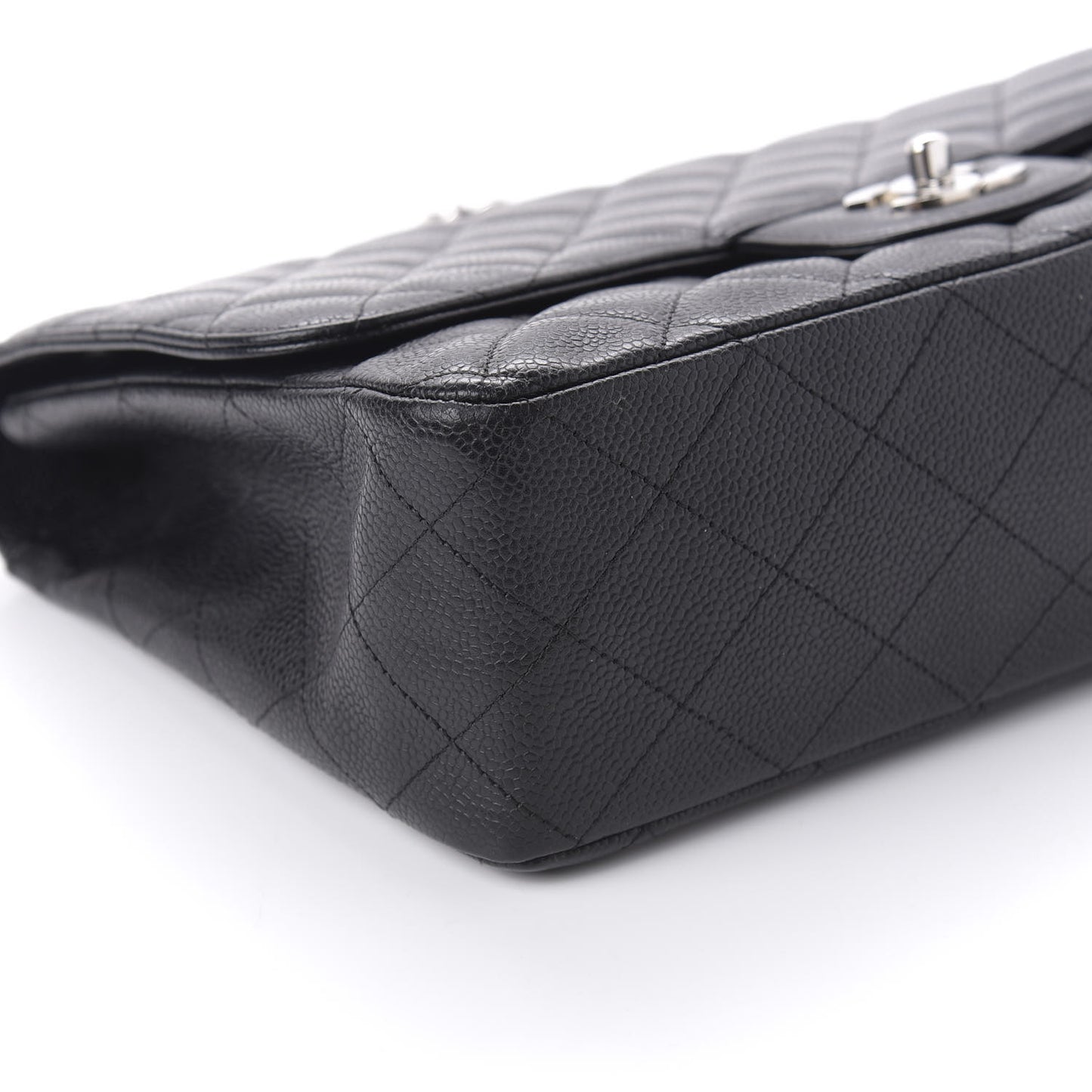 Caviar Quilted Jumbo Single Flap Black