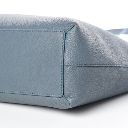 Burberry Grainy Calfskin Remington Tote Dusty Teal Blue 9 of 13