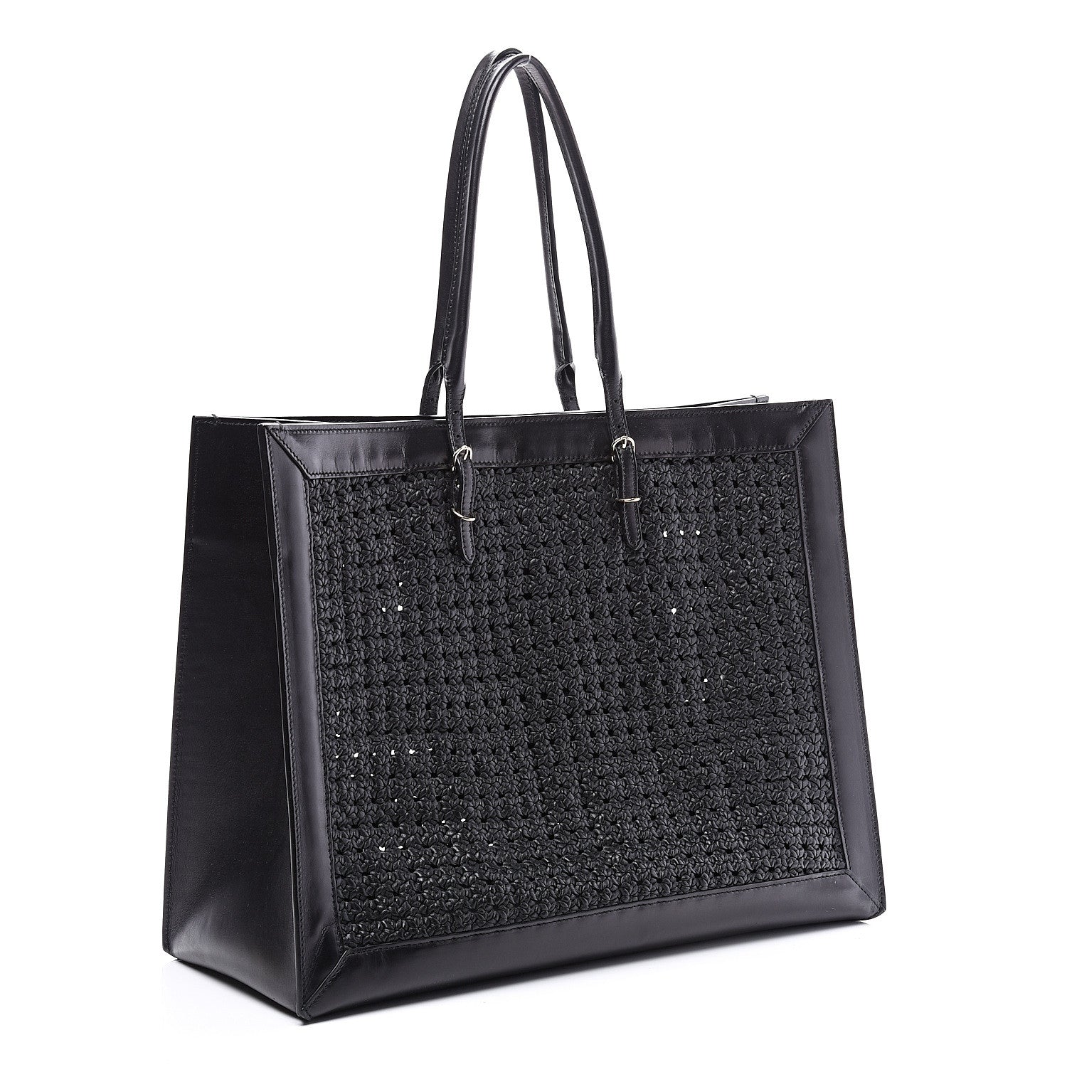 Balenciaga Veau Papier Woven A4 Tote Black 3 of 11