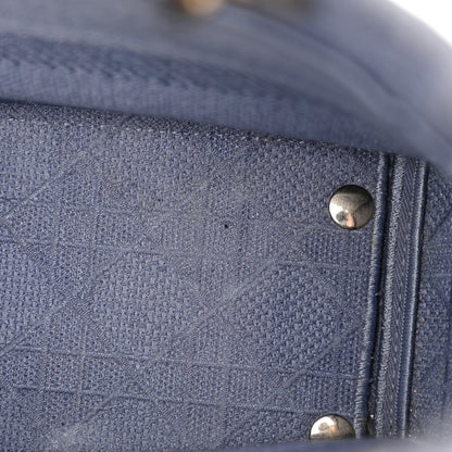 Christian Dior Canvas Embroidered Cannage Medium Lady D-Lite Blue 11 of 12