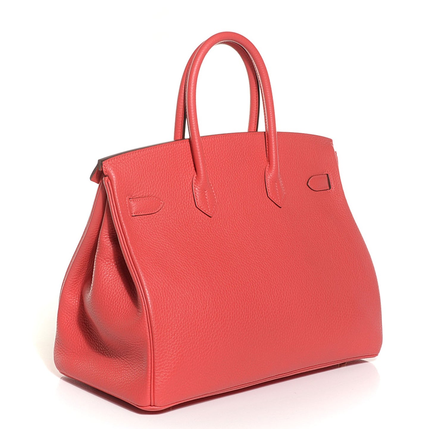 Taurillon Clemence Birkin 35 Rouge Pivoine