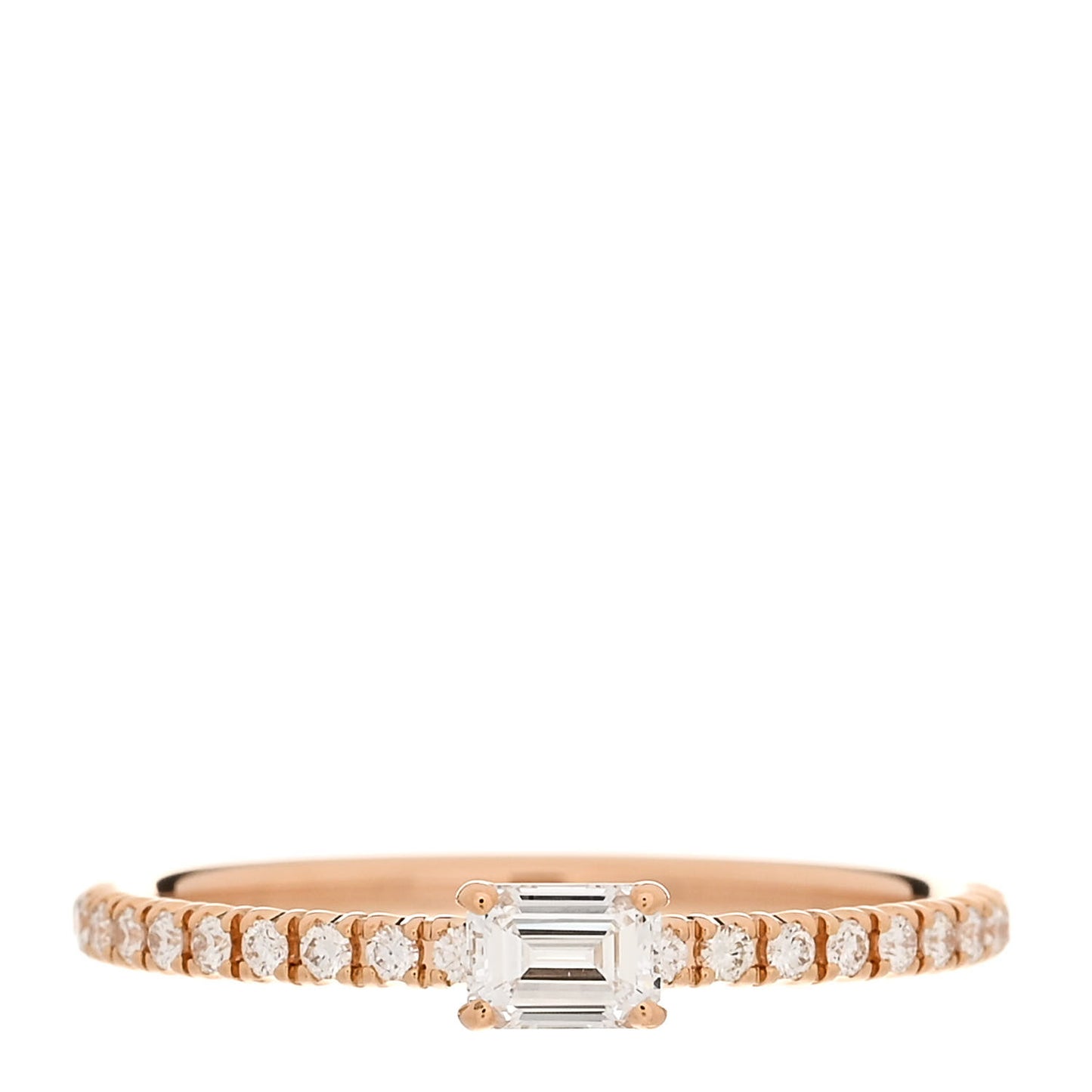 18K Pink Gold Diamond Etincelle De Cartier Engagement Ring 50 5.25