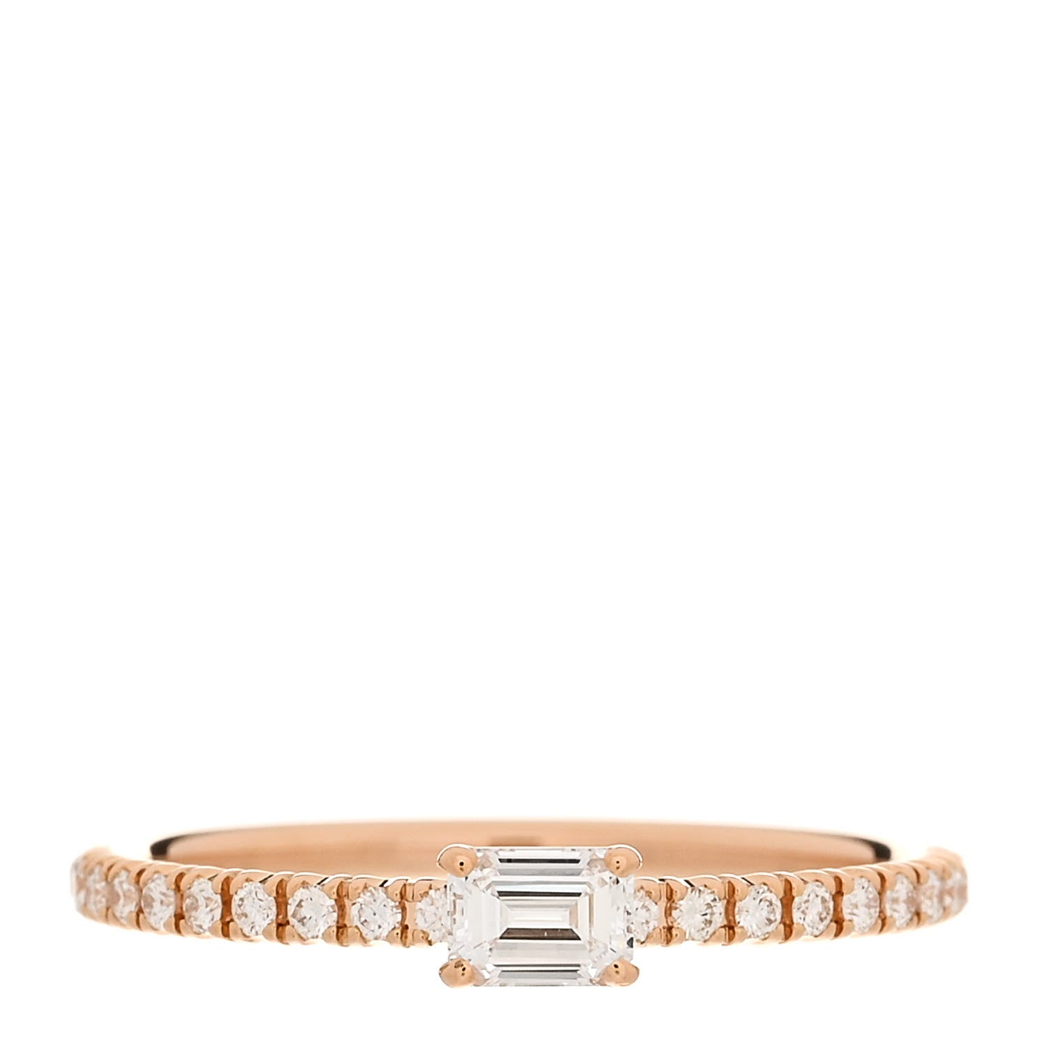 Cartier 18K Pink Gold Diamond Etincelle De Cartier Engagement Ring 50 5.25 1 of 5