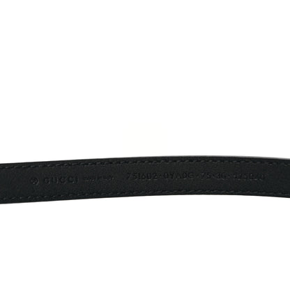 Gucci Plutone Calfskin Gucci Buckle 20mm Thin Belt 75 30 Black 3 of 4
