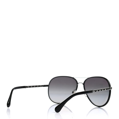 Chanel Polarized Pilot Winter Sunglasses 4219-Q Black 4 of 7