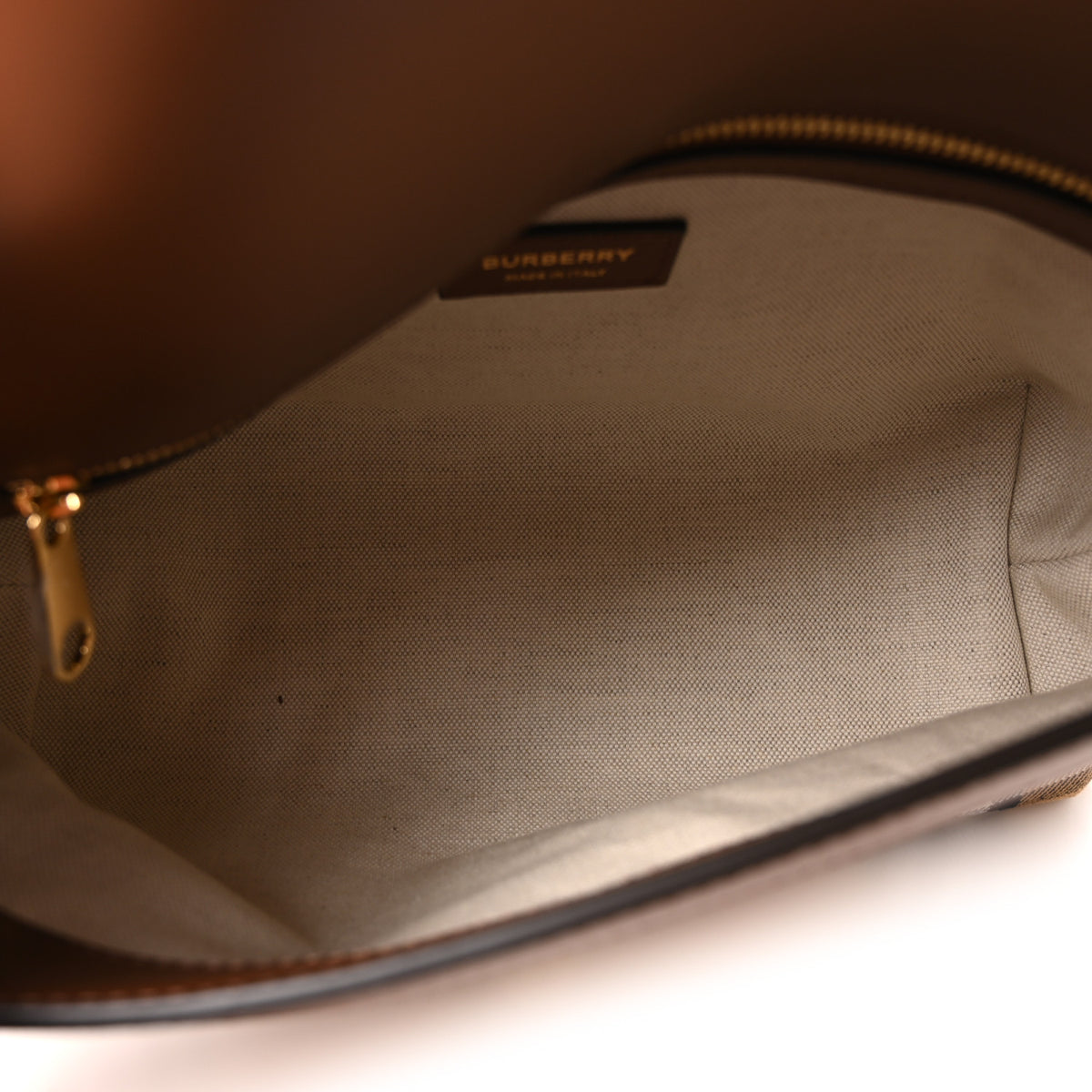Burberry Coated Canvas Calfskin Vintage Check Note Crossbody Bag Antique Yellow 5 of 10