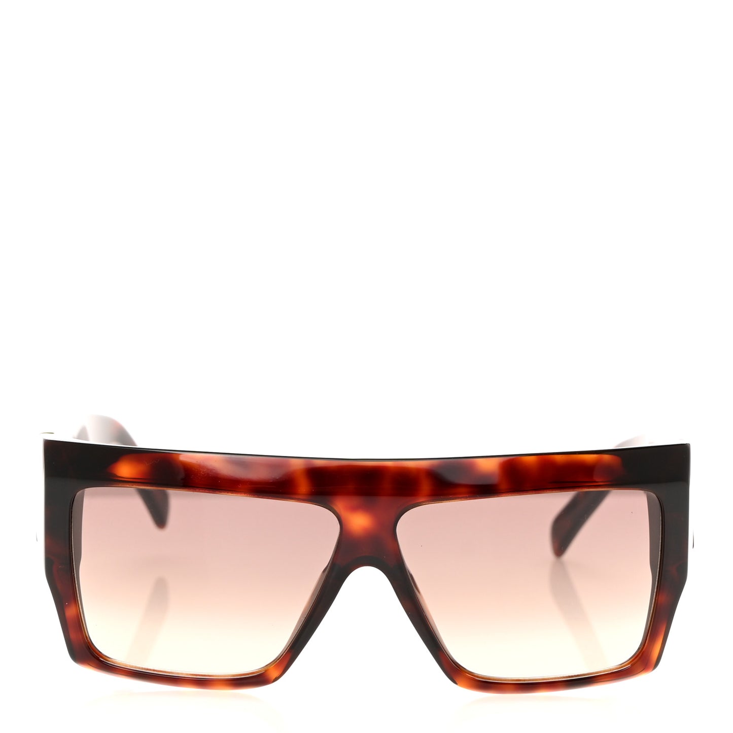 Acetate Flat Top Rectangular Sunglasses CL400921 Dark Havana