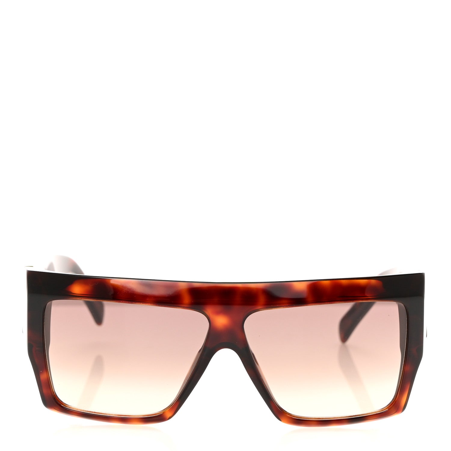 Celine Acetate Flat Top Rectangular Sunglasses CL400921 Dark Havana 2 of 7
