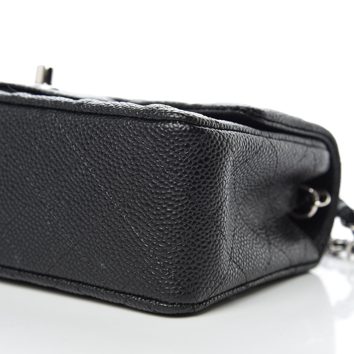 Caviar Quilted Mini Rectangular Flap Black