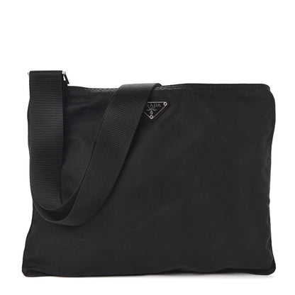 Prada Nylon Small Flat Messenger Bag Black 1 of 7