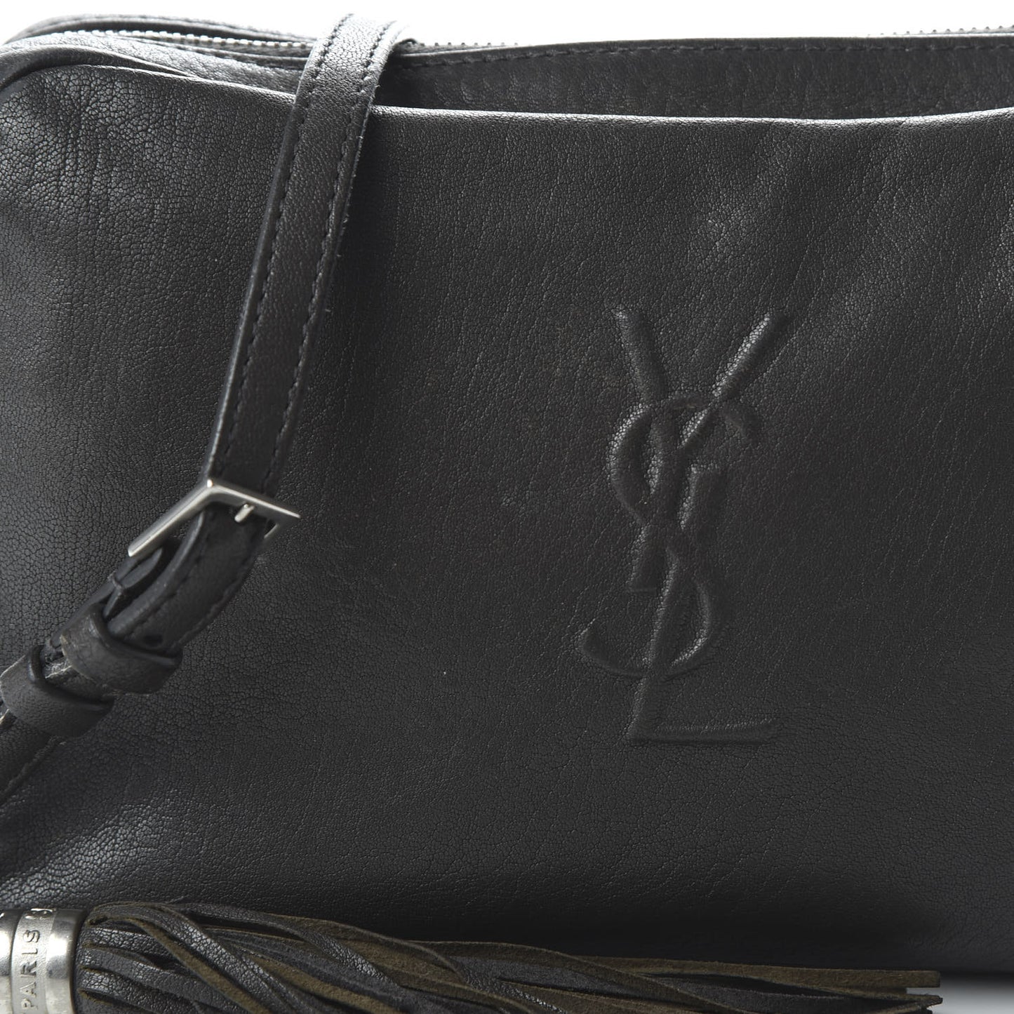 Lambskin Monogram Small Lou Camera Bag Black