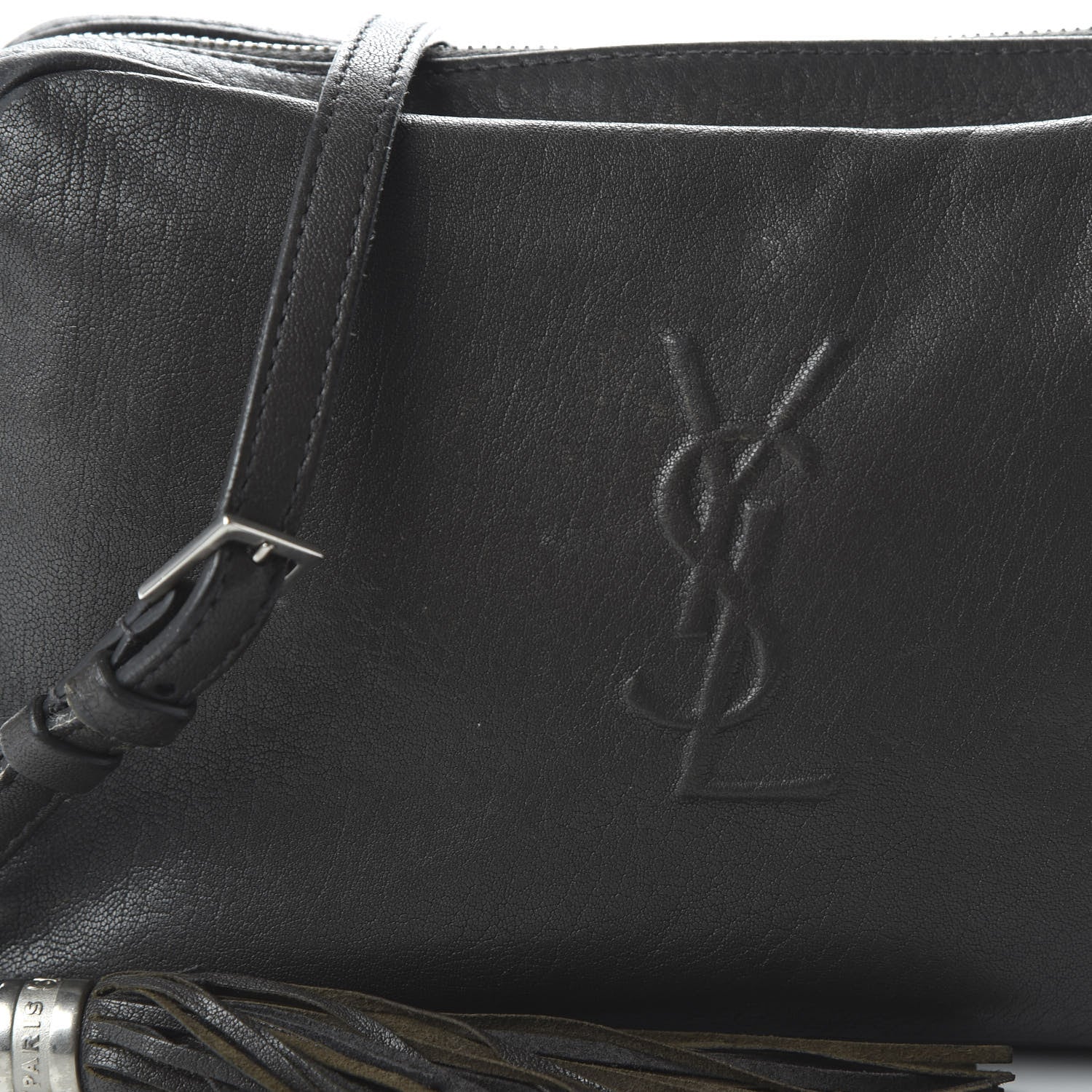 Saint Laurent Lambskin Monogram Small Lou Camera Bag Black 9 of 12