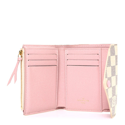 Louis Vuitton Damier Azur Victorine Wallet Rose Ballerine 5 of 7