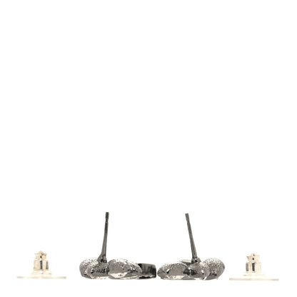 Chanel Crystal Sparkling Wheat CC Drop Earrings Silver 3 of 5