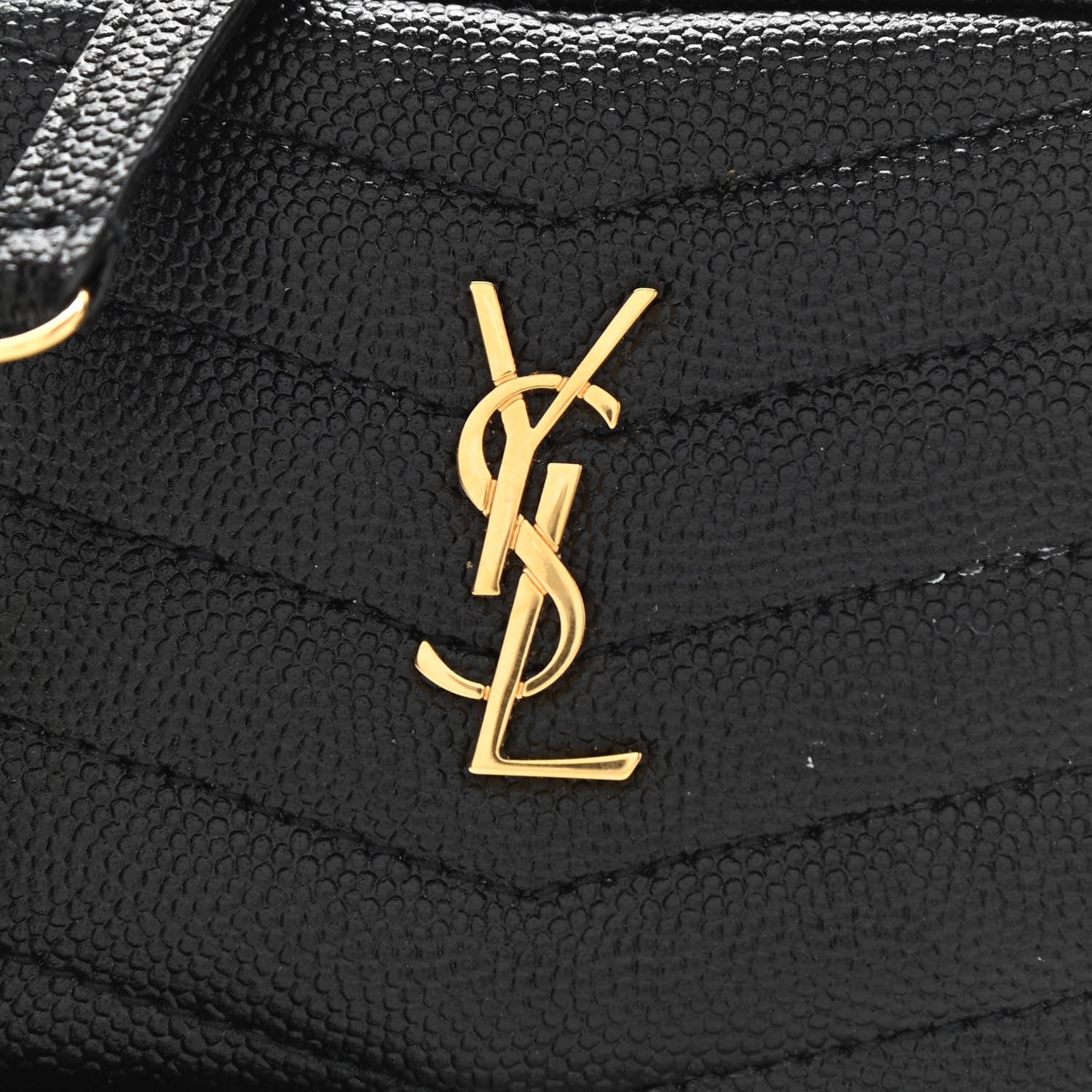 Saint Laurent Grain De Poudre Matelasse Monogram Baby Lou Camera Bag Black 8 of 12