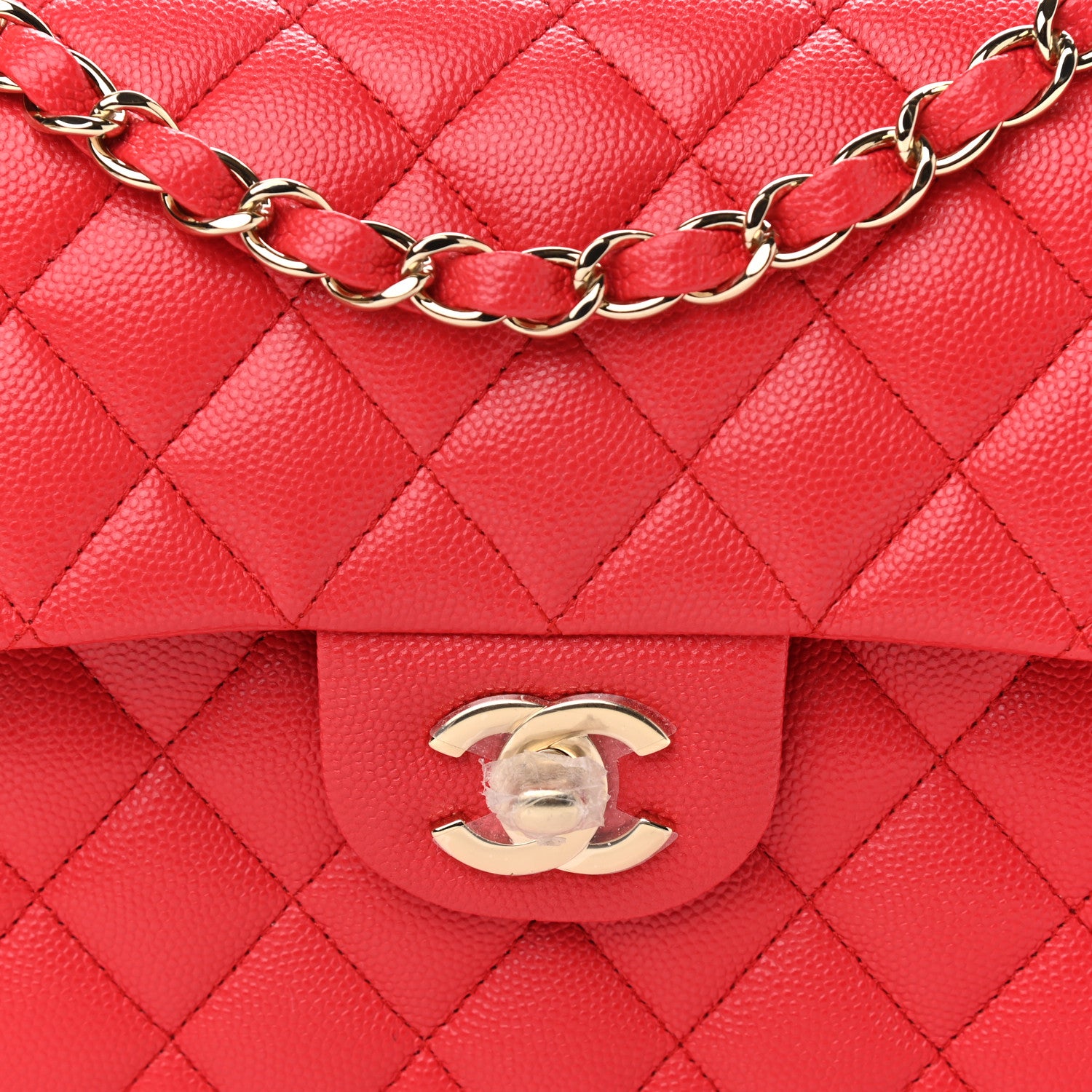 Chanel Caviar Quilted Small Double Flap Red 8 of 11