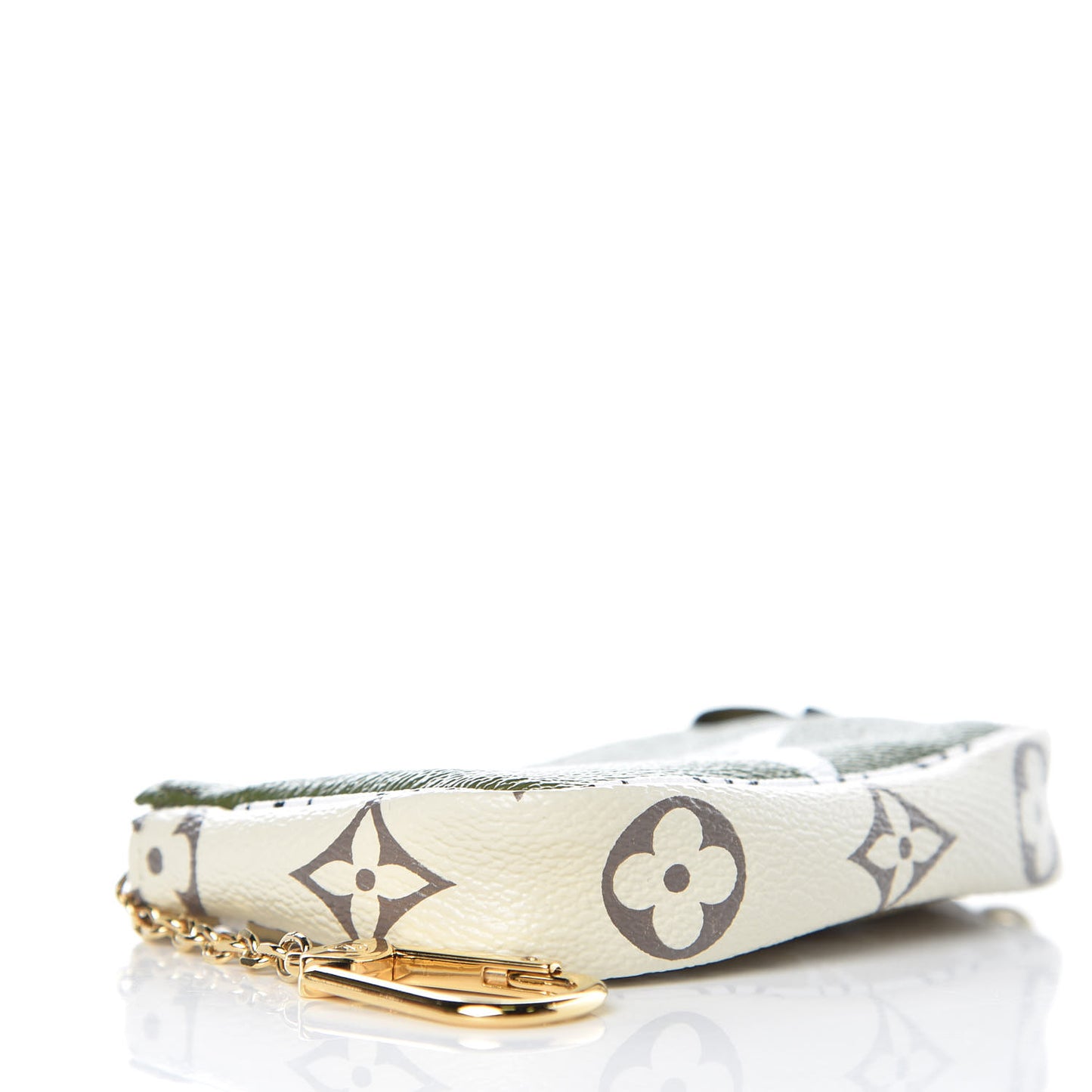Monogram Giant Micro Pochette Accessories Kaki White