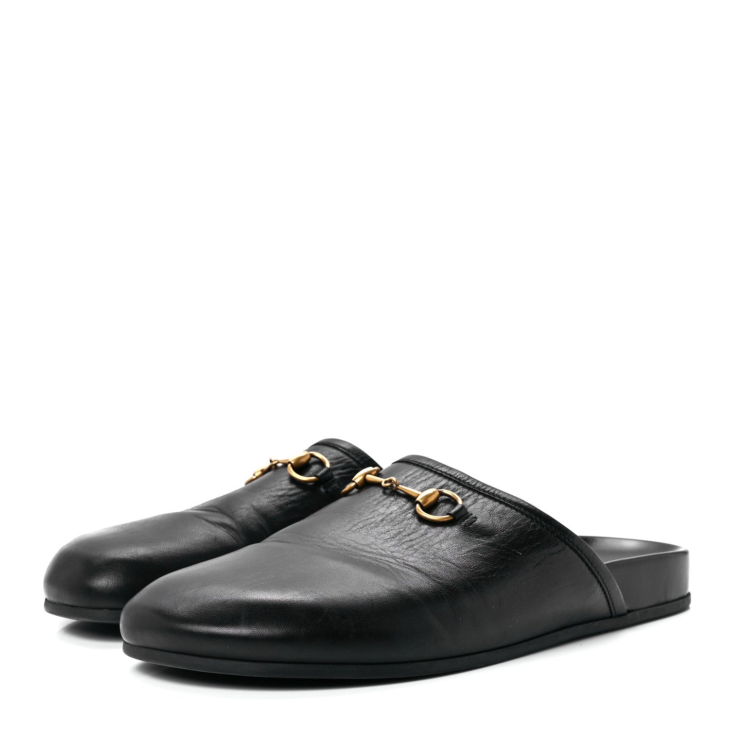 Gucci Malaga Kid Womens Horsebit River Slippers 40 Black 3 of 8