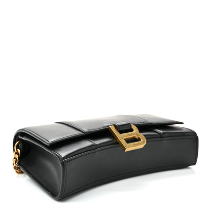 Balenciaga Shiny Box Calfskin Hourglass Chain Bag Black 4 of 9