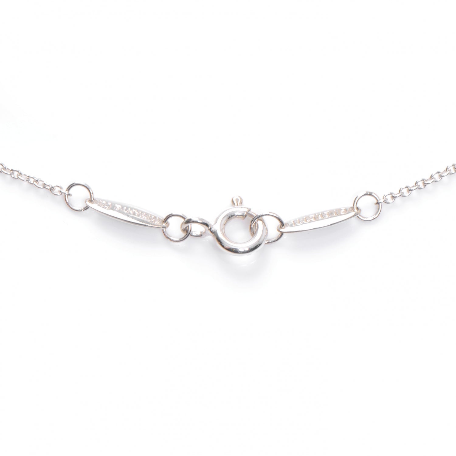 Tiffany Sterling Silver Elsa Peretti Color By The Yard Pink Sapphire Necklace 4 of 5