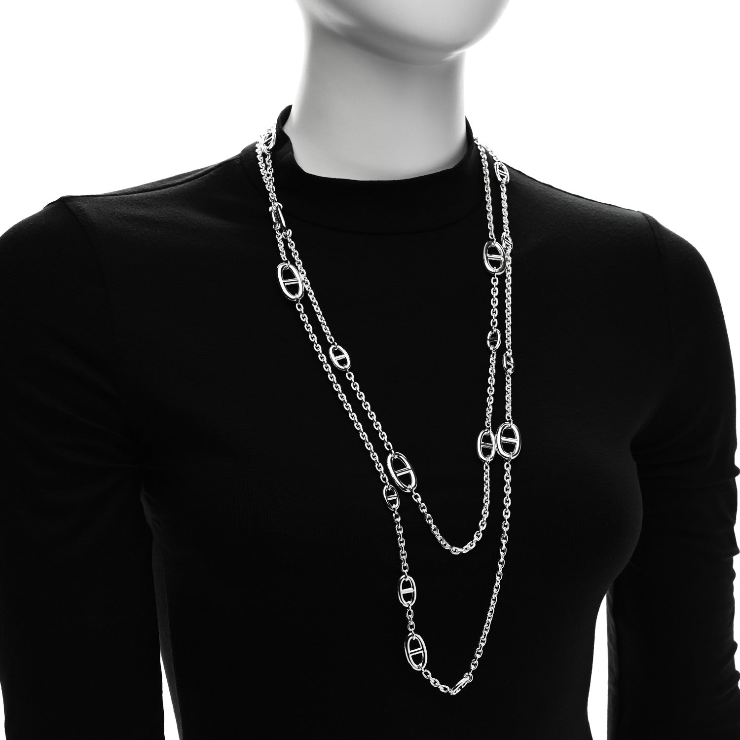 Hermes Sterling Silver Farandole Necklace 160 2 of 5