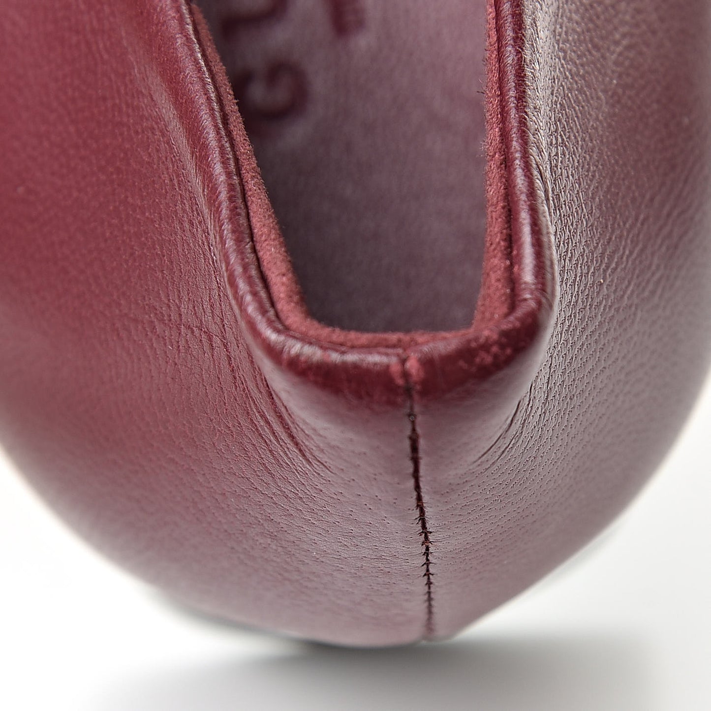 Calfskin Studded Interlocking G Flat 36 Burgundy