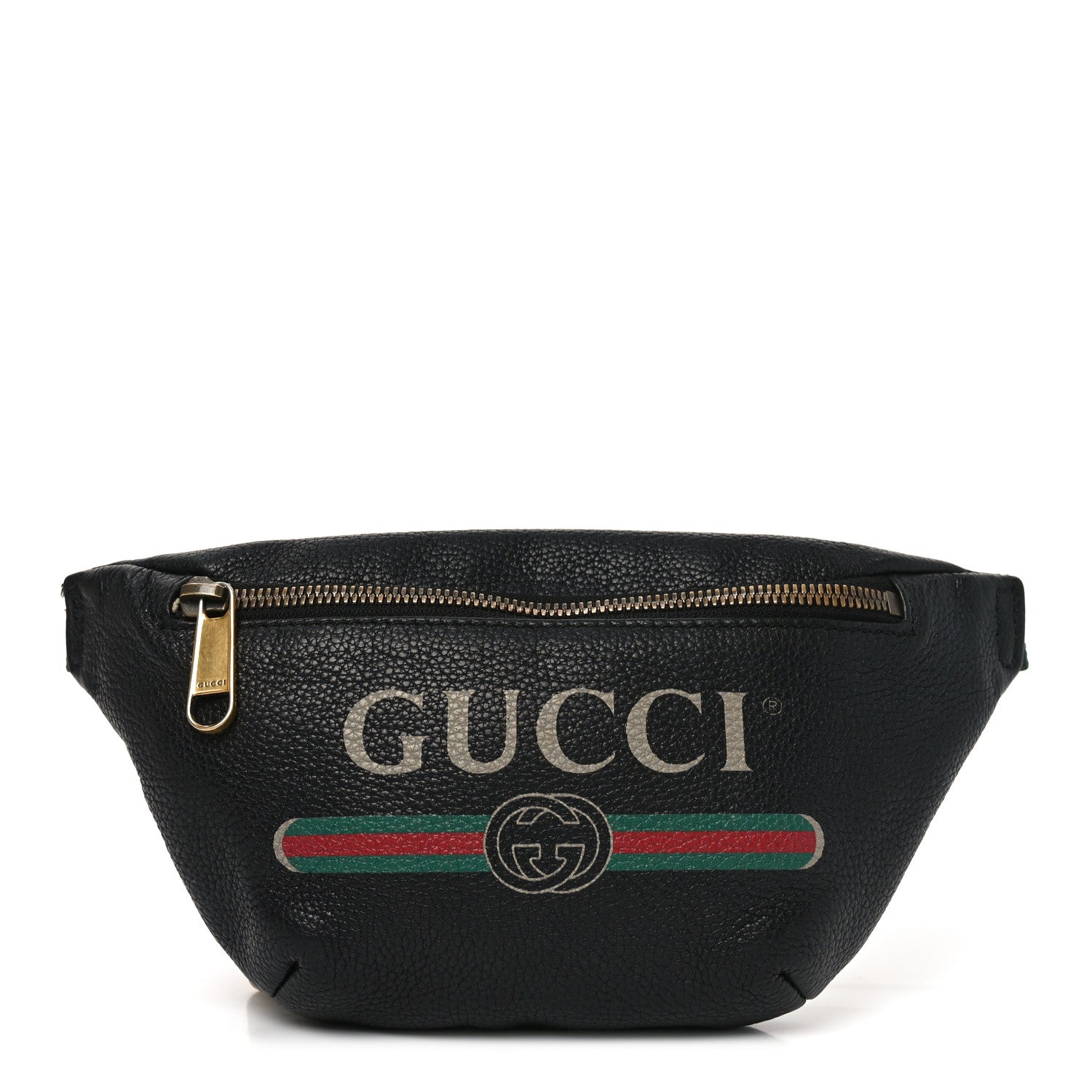 Gucci Grained Calfskin Small Logo Belt Bag Black 1 of 10