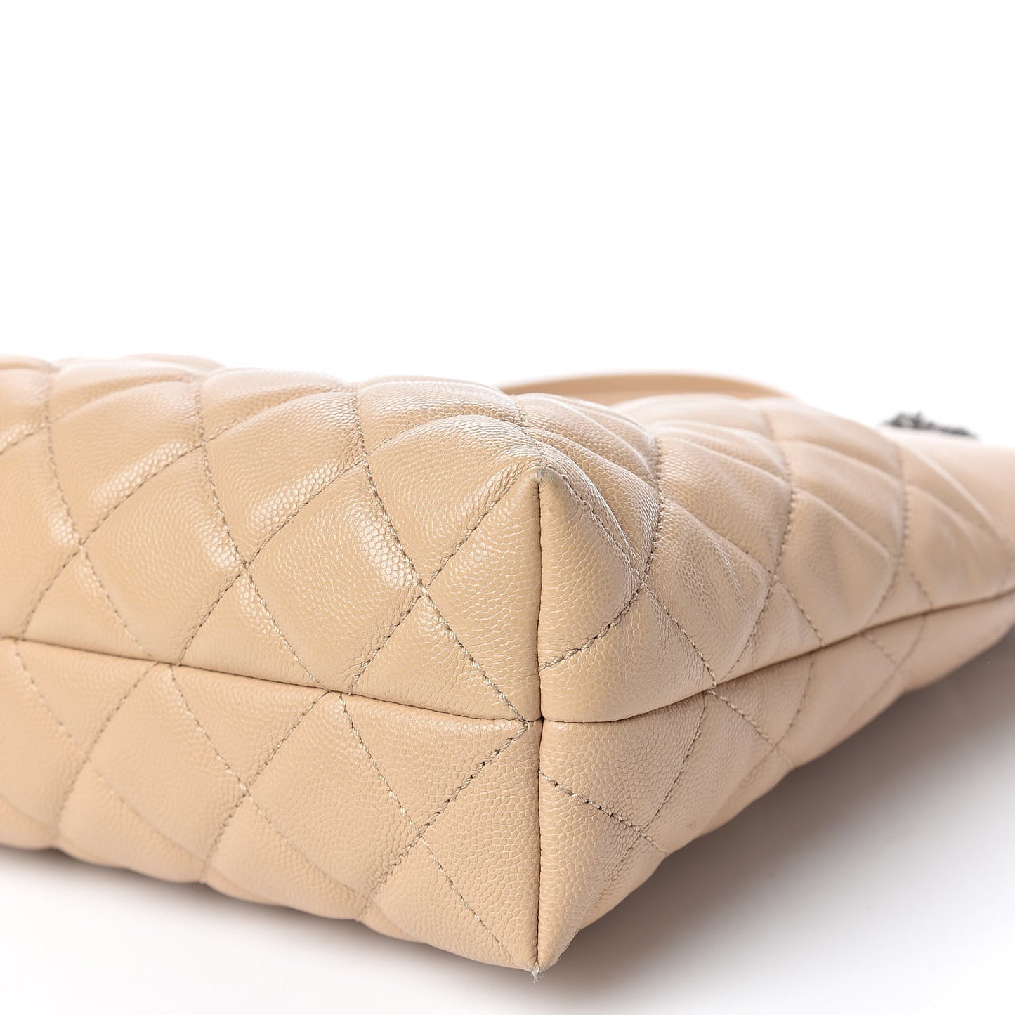 Caviar Quilted Small Urban Delight Tote Light Beige