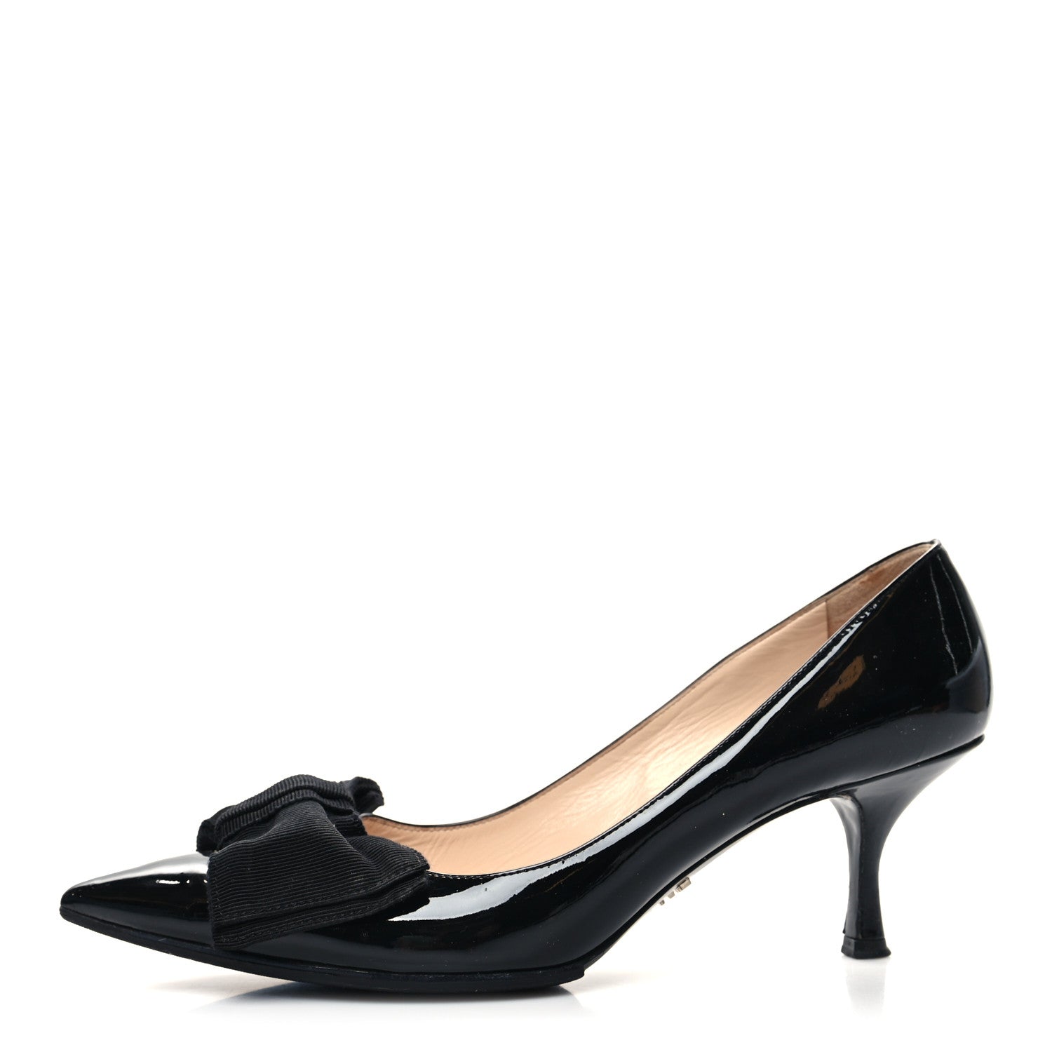 Prada Patent Bow Pumps 37.5 Black 1 of 7