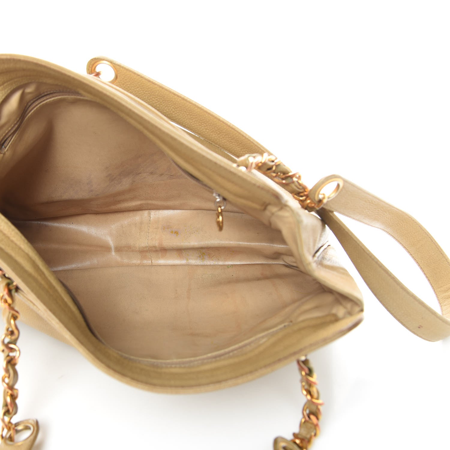 Chanel Caviar Shoulder Bag Beige 5 of 25