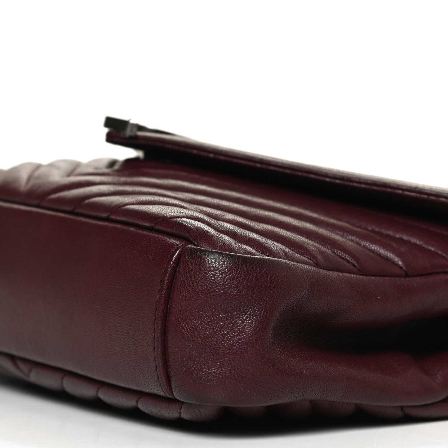 Sheepskin Matelasse Chevron Monogram Medium College Bag Rouge Legion