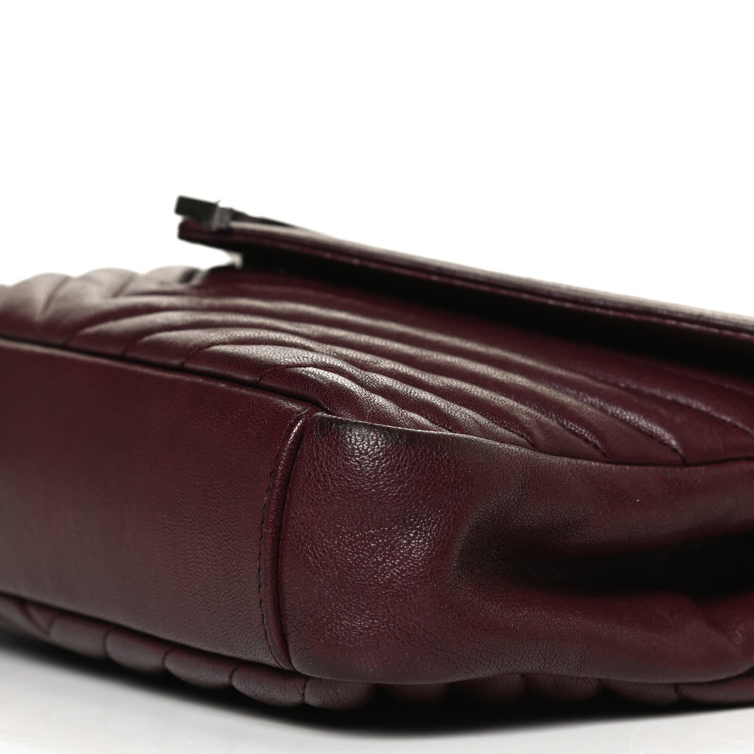 Saint Laurent Sheepskin Matelasse Chevron Monogram Medium College Bag Rouge Legion 10 of 12