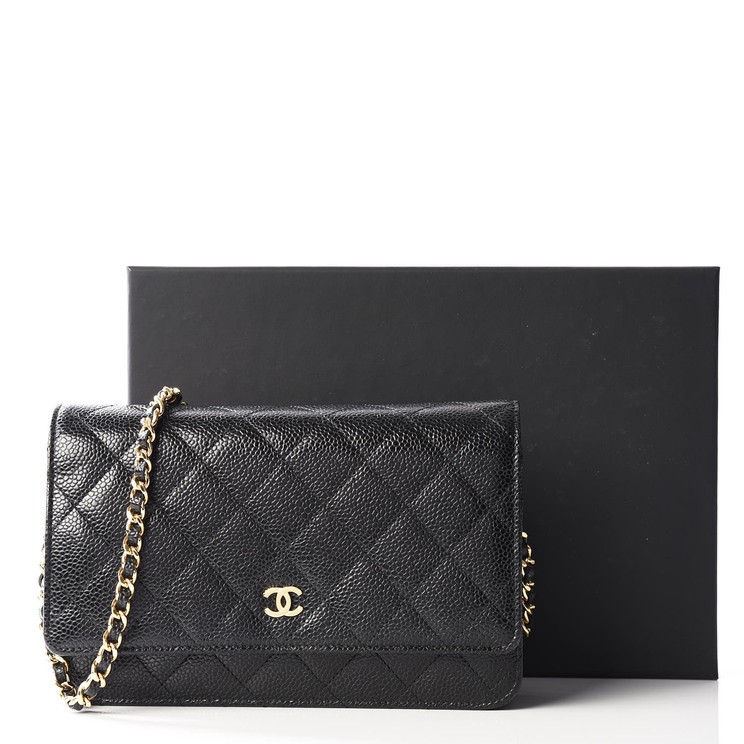 Chanel Caviar Quilted Wallet On Chain WOC Black 12 of 12