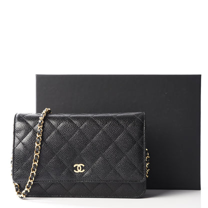 Chanel Caviar Quilted Wallet On Chain WOC Black 12 of 12