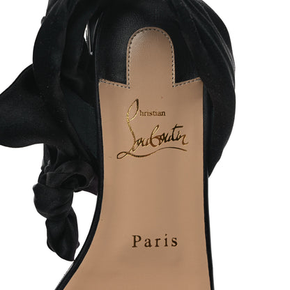 Christian Louboutin Calfskin Satin Douce Du Desert Flat Sandals 36 Black 7 of 7